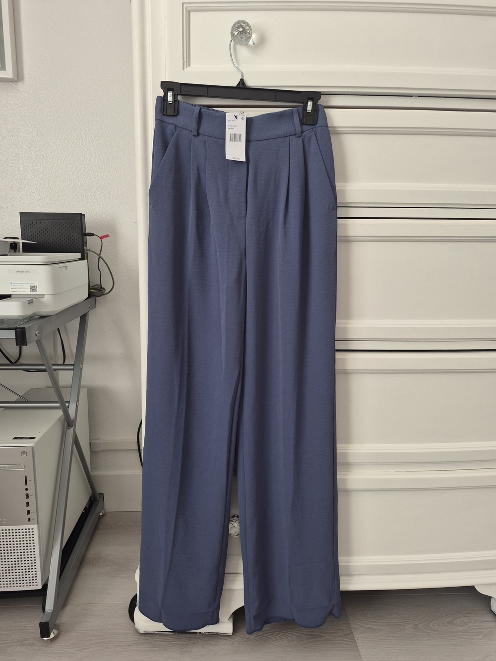 I.N. San Francisco Wide-Leg Trousers in Slate Blue